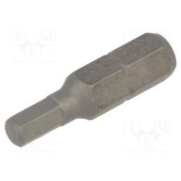 10 pcs : 102504H - Screwdriver bit, hex key, HEX 4mm, Overall len: 25mm