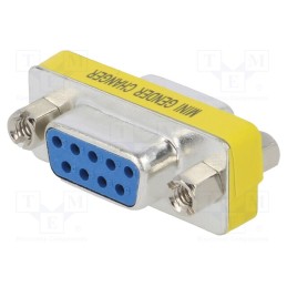 10 pcs : AK-AD-16 - Adapter, D-Sub 9pin socket,both sides, Plating: nickel plated