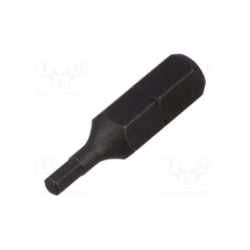 10 pcs : 102525H - Screwdriver bit, hex key, HEX 2,5mm, Overall len: 25mm