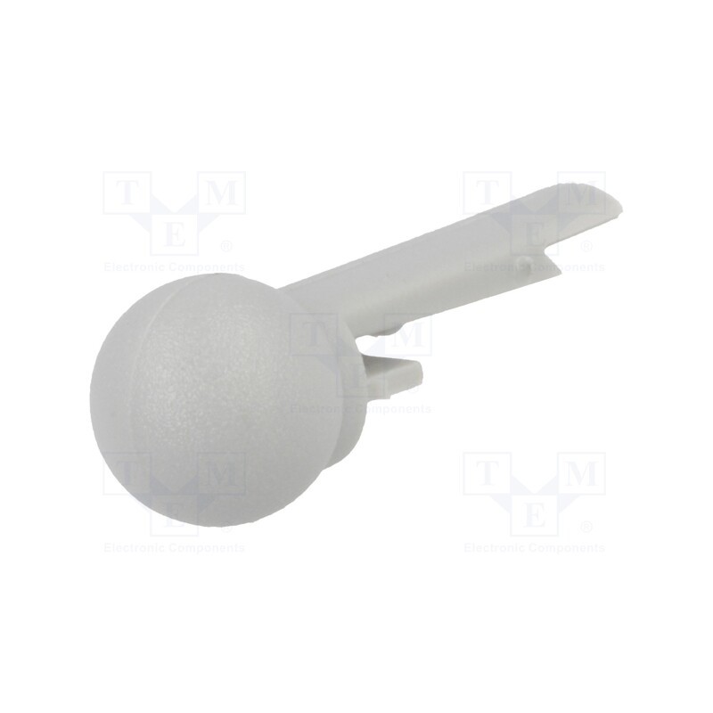10 pcs : A1102007 - Pointer, plastic, grey, push-in, sphere, A10