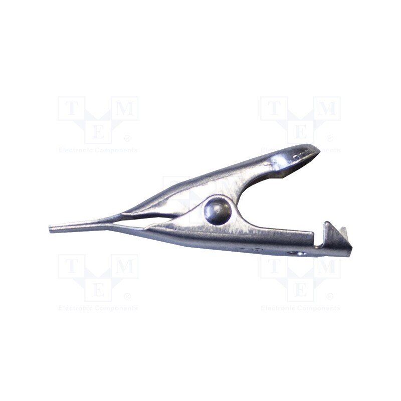 10 pcs : BU-34 - Crocodile clip, 5A, Grip capac: max.5.6mm, Overall len: 28mm