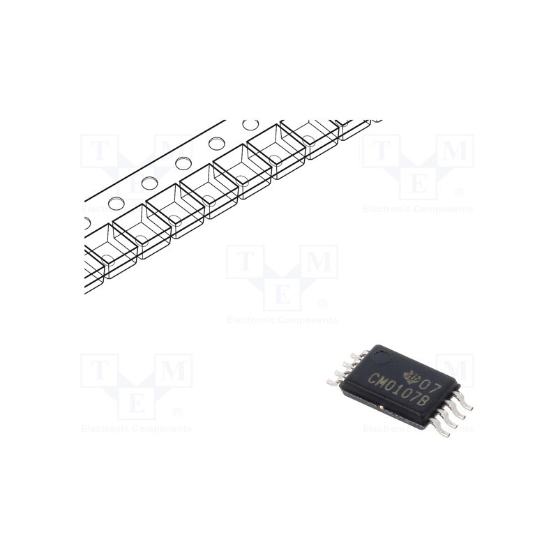 10 pcs : CD40107BPWR - IC: digital, NAND, Ch: 2, IN: 2, CMOS, SMD, TSSOP8, 3÷18VDC, -55÷125°C