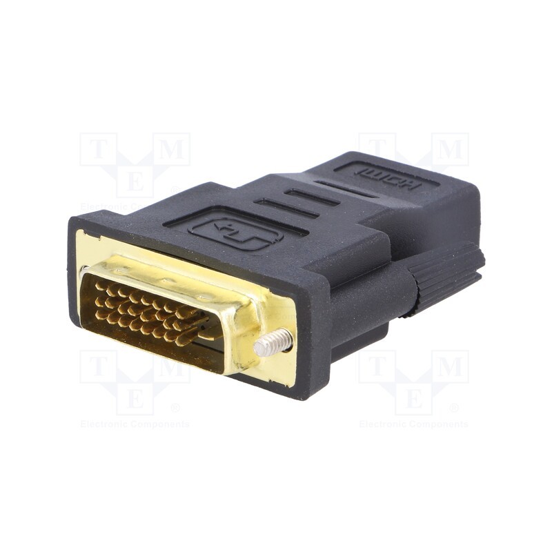 10 pcs : AK-AD-41 - Adapter, HDMI 1.4, DVI-D (24+1) plug,HDMI socket, black