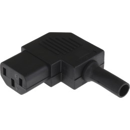 1 pcs - Bulgin C13 Right Angle Cable Mount IEC Connector Socket, 10A, 250 V