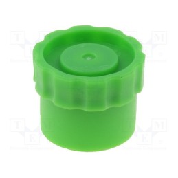 10 pcs : 8001038 - Plug, 30/55ml, green, for syringes, silicone free, polypropylene
