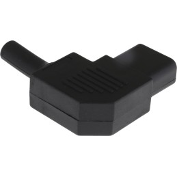 1 pcs - Bulgin C13 Right Angle Cable Mount IEC Connector Socket, 10A, 250 V