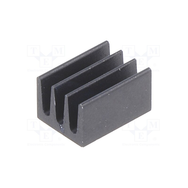 10 pcs : ICK6/8L - Heatsink: extruded, black, L: 8.5mm, W: 6.3mm, H: 4.8mm, 83K/W