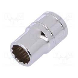 10 pcs : W074134 - Socket, 12-angles,socket spanner, 3/8', Chrom-vanadium steel