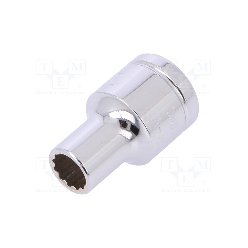 10 pcs : W074131 - Socket, 12-angles,socket spanner, 3/8', Chrom-vanadium steel