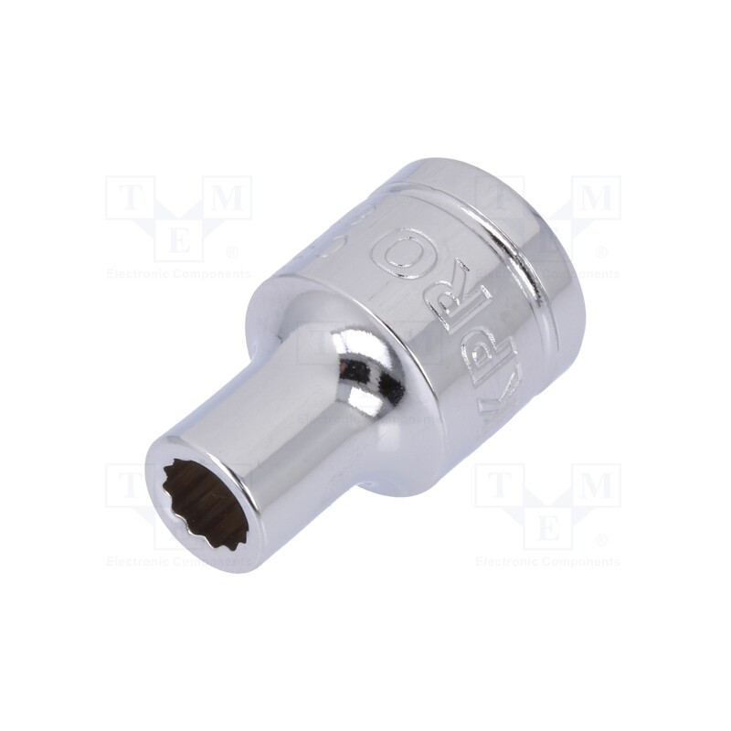 10 pcs : W074130 - Socket, 12-angles,socket spanner, 3/8', Chrom-vanadium steel