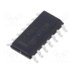 10 pcs : MC74LCX00DG - IC: digital, NAND, Ch: 4, IN: 2, CMOS,TTL, SMD, SO14, 2÷3.6VDC,