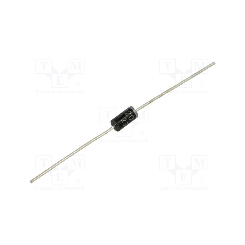 50 pcs : FR207GTA - Diode: rectifying, THT, 1kV, 2A, , DO15, Ufmax: 1.3V, Ir: 5uA