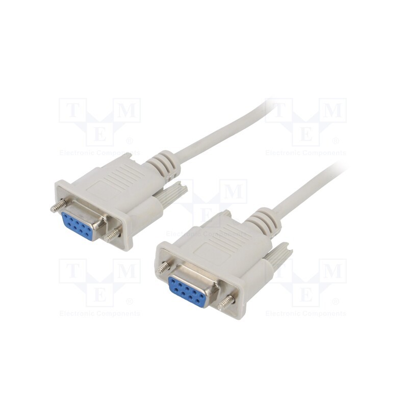 10 pcs : AK-CO-04 - Cable, D-Sub 9pin socket,both sides, 2m, white, connection 1: 1