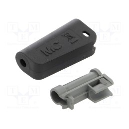 10 pcs : 64.1046-21 - Plug case, black, Overall len: 36.3mm, Socket size: 4mm