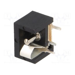 10 pcs : NEB/J 21 R - Socket, DC supply, male, 5.5/2.1mm, on PCBs, THT, 500mA, 12VDC