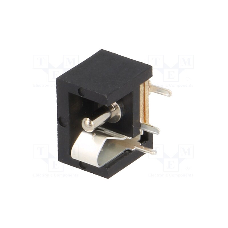 10 pcs : NEB/J 21 R - Socket, DC supply, male, 5.5/2.1mm, on PCBs, THT, 500mA, 12VDC