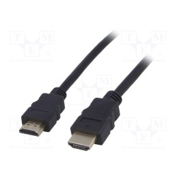 10 pcs : AK-HD-05A - Cable, HDMI 1.4, HDMI plug,both sides, 0.5m, black