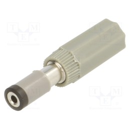 10 pcs : NES 1 GRAU - Plug, DC supply, female, 6/1.98mm, for cable, soldering, 3A, 34VDC