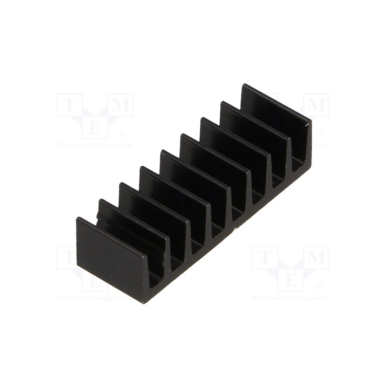 10 pcs : ICK14/16B - Heatsink: extruded, black, L: 6.3mm, W: 19mm, H: 4.8mm, 50K/W