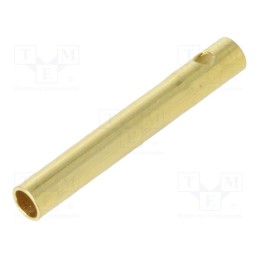 50 pcs : - Socket, 2mm banana, 15A, Contacts: brass gold plated, 1.5mΩ, 18AWG