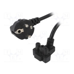 10 pcs : AK-NB-02A - Cable, 3G0.5mm2, CEE 7/7 (E/F) plug angled,Dell 3pin, PVC, 1.5m