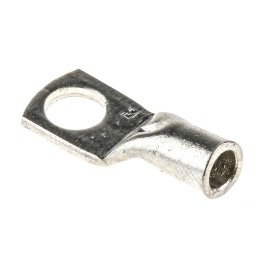 25 pcs - RS PRO Uninsulated Tubular Ring Terminal, M6 Stud Size to 6mm² Wire Size