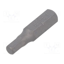 10 pcs : 861PE/4 - Screwdriver bit, hex key, HEX 4mm, Overall len: 25mm