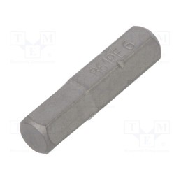 10 pcs : 861PE/6 - Screwdriver bit, hex key, HEX 6mm, Overall len: 25mm