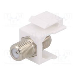 10 pcs : NK0018 - Coupler, socket, F socket x2, female x2, Keystone, straight, 75Ω