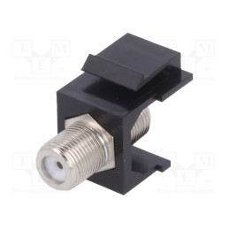 10 pcs : NK0018B - Coupler, socket, F socket x2, female x2, Keystone, straight, 75Ω