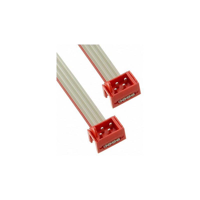 1 pcs - TE Connectivity Micro-MaTch Series Flat Ribbon Cable, 4-Way, 1.27mm Pitch, 150.5mm Length, Micro-MaTch IDC to