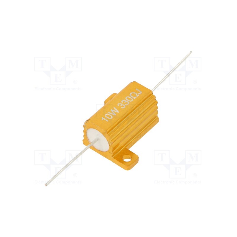 10 pcs : AHP10W-330RJ - Resistor: wire-wound, with heatsink, 330Ω, 10W, ±5%, 50ppm/°C