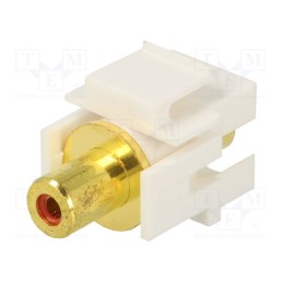 10 pcs : NK0021 - Socket, Transition: coupler, female x2, Keystone, straight, red