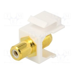 10 pcs : NK0026 - Socket, Transition: adapter, female x2, Keystone, straight, yellow