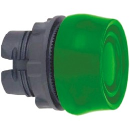 1 pcs - Schneider Electric Harmony XB5 Series Green Spring Return Push Button Head, 22mm Cutout, IP66, IP67, IP69K