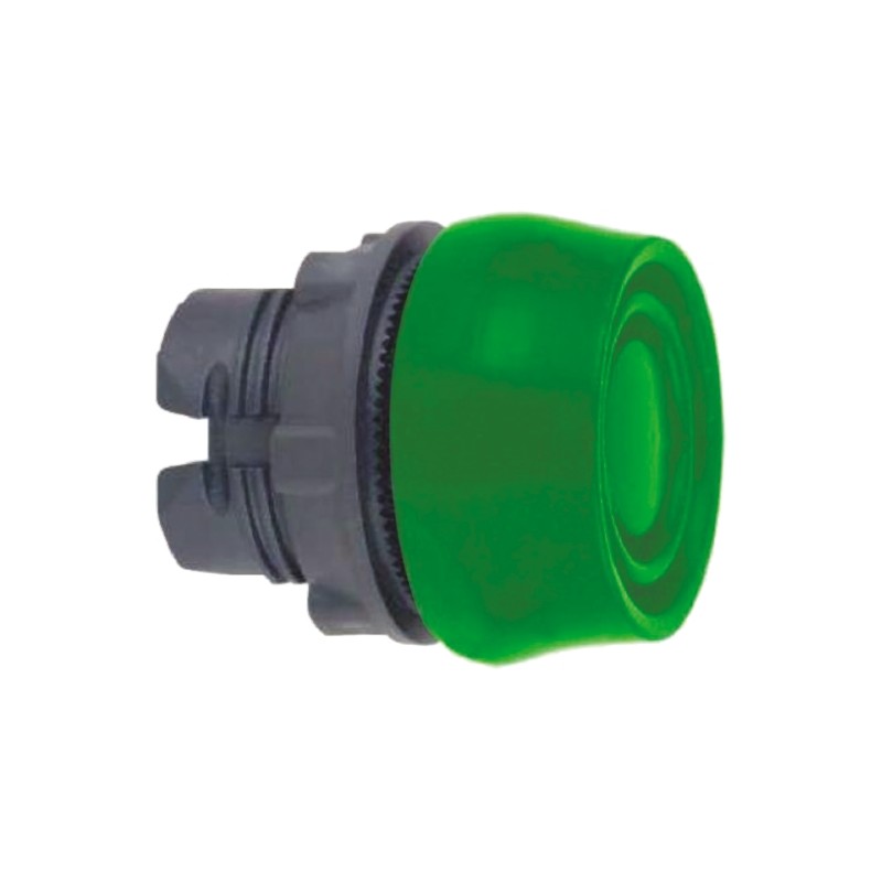 1 pcs - Schneider Electric Harmony XB5 Series Green Spring Return Push Button Head, 22mm Cutout, IP66, IP67, IP69K