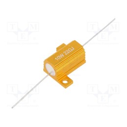 10 pcs : AHP10W-22RJ - Resistor: wire-wound, with heatsink, 22Ω, 10W, ±5%, 50ppm/°C