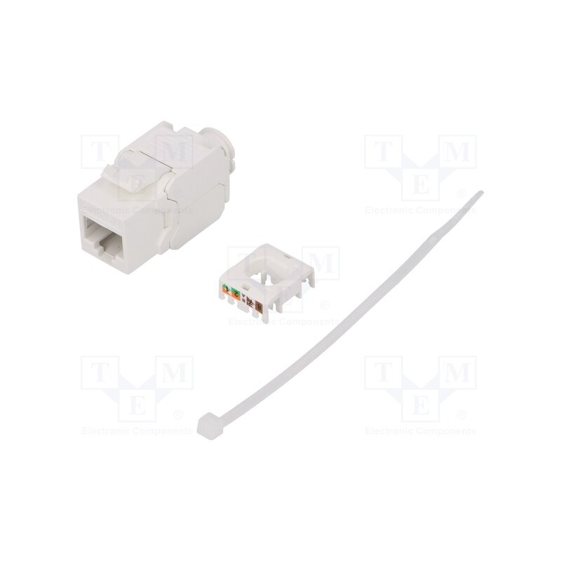 10 pcs : NK4004 - Socket, RJ45, PIN: 8, Cat: 6a, Keystone,unshielded, Layout: 8p8c