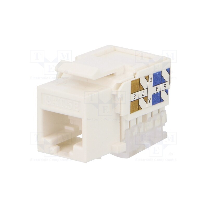 10 pcs : NK4006 - Socket, RJ45, PIN: 8, Cat: 5e, Keystone,unshielded, Layout: 8p8c