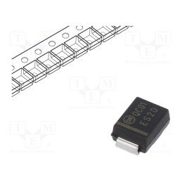 20 pcs : ES2D - Diode: rectifying, SMD, 200V, 2A, 20ns, SMB, Ufmax: 0.9V, Ifsm: 50A