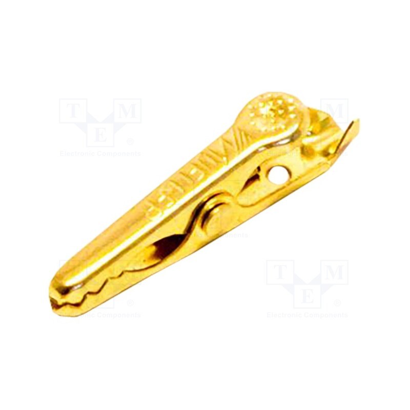 10 pcs : BU-30G - Crocodile clip, 5A, Grip capac: max.4.8mm, Overall len: 28mm