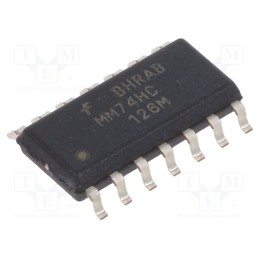 10 pcs : MM74HC126M - IC: digital, buffer,non-inverting, Ch: 4, SMD, SO14, HC, 2÷6VDC