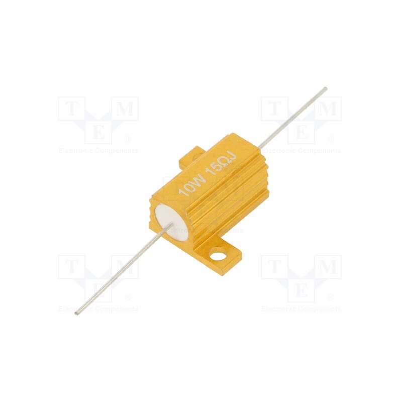 10 pcs : AHP10W-15RJ - Resistor: wire-wound, with heatsink, 15Ω, 10W, ±5%, 50ppm/°C
