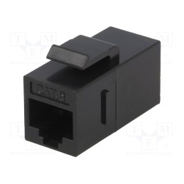 10 pcs : NK4012 - Socket, coupler, Cat: 6, Keystone,unshielded, Layout: 8p8c, black