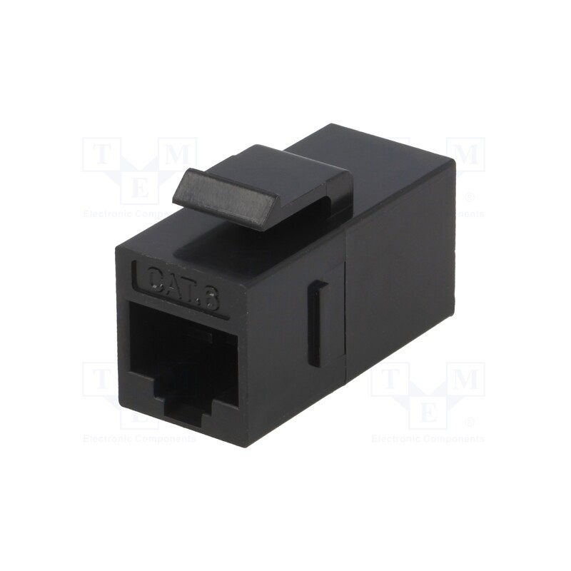 10 pcs : NK4012 - Socket, coupler, Cat: 6, Keystone,unshielded, Layout: 8p8c, black