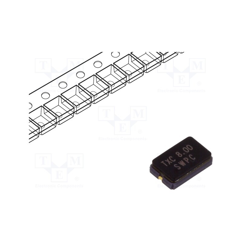10 pcs : AA-8.000MAHQ-T - Resonator: quartz, 8MHz, ±30ppm, 10pF, SMD, 5x3.2x1.2mm