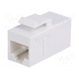 10 pcs : NK4012W - Socket, coupler, Cat: 6, Keystone,unshielded, Layout: 8p8c, white