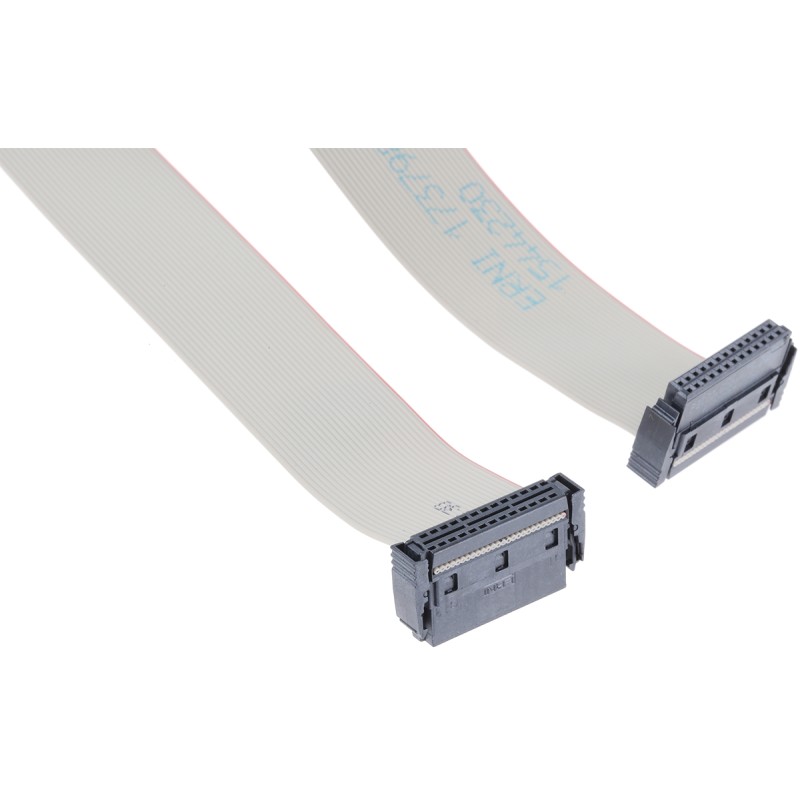 1 pcs - ERNI Flat Ribbon Cable, 26-Way, 1.27mm Pitch, 300mm Length, AU IDC to IDC