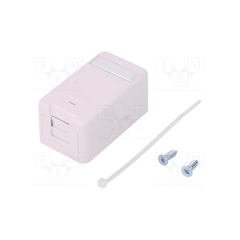 10 pcs : NK4022 - Socket, case RJ45, Keystone,unshielded, white, surface-mounted