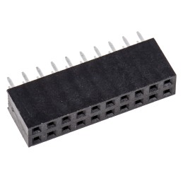 100 pcs - HARWIN Straight Through Hole Mount PCB Socket, 20-Contact, 2-Row, 2.54mm Pitch, Solder Termination